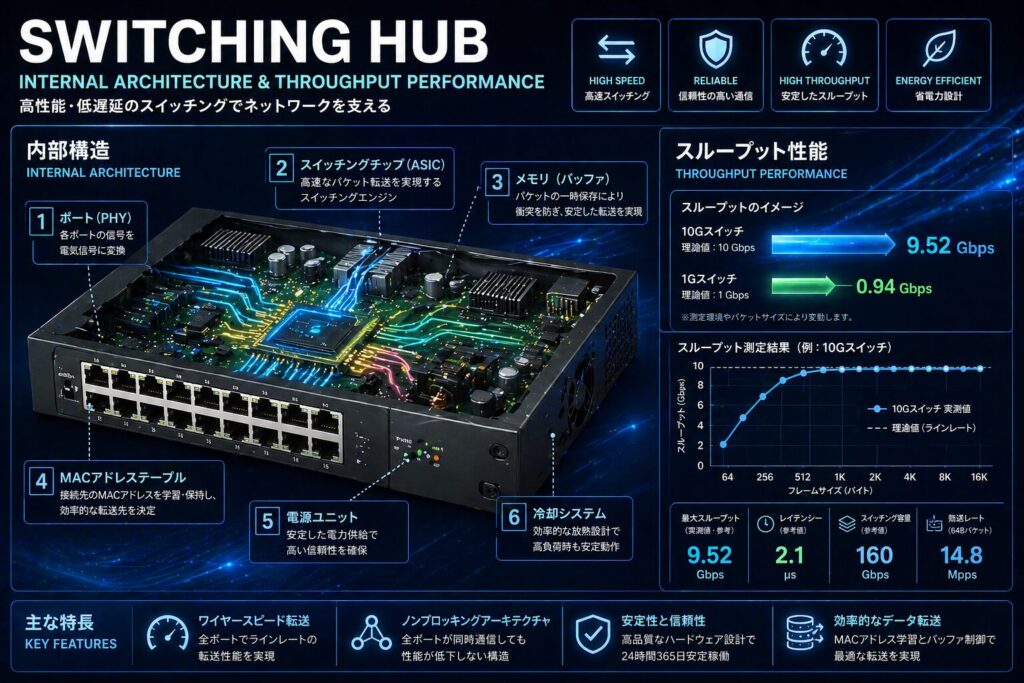 スイッチングハブ内部構造