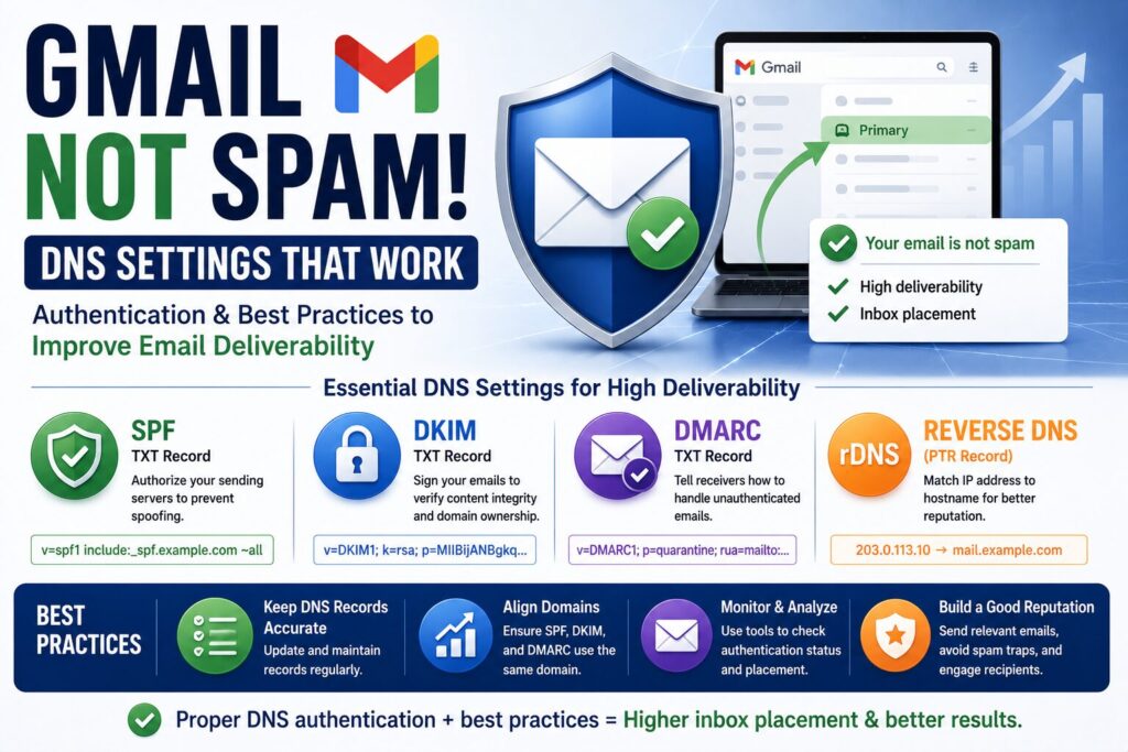 Gmailで迷惑メールにならないDNS設定