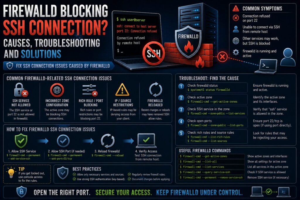 firewalldが原因でSSH接続できない場合