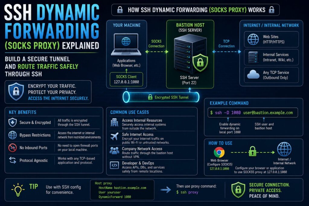 SSH Dynamic Forward(SOCKS Proxy)とは?
