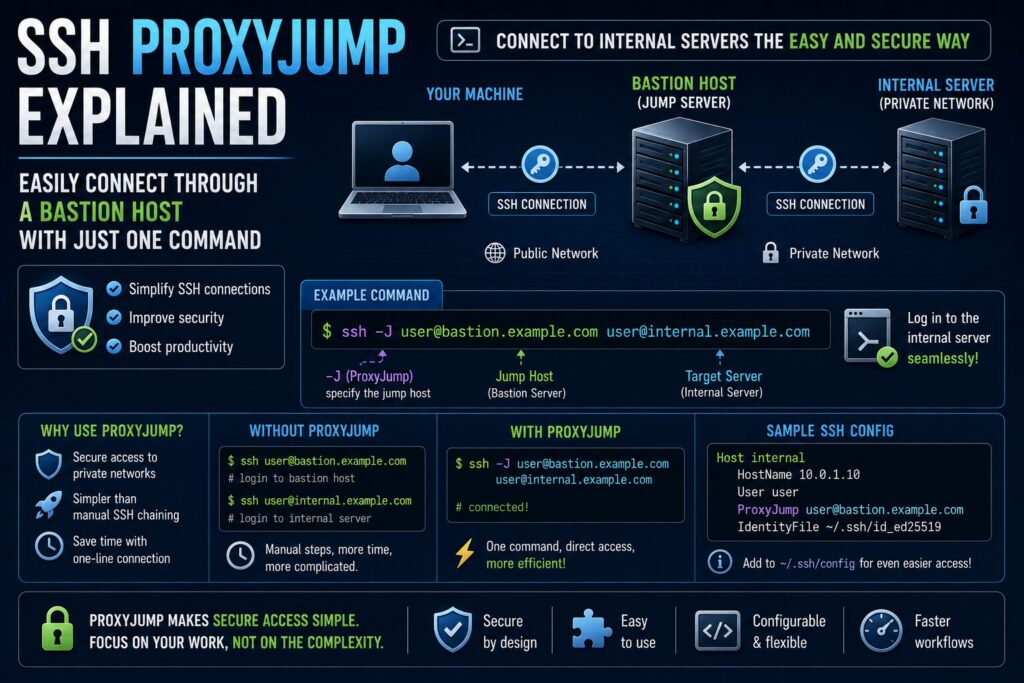 SSH ProxyJumpの設定方法